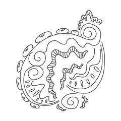 simple doodle line art flower leaf coloring book
