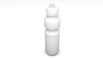 Botella Blanca de Plástico 3D