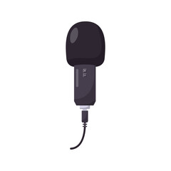 Microphone Flat Illustration. Clean Icon Design Element on Isolated White Background