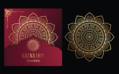 luxury ornamental mandala design background in gold color for yourself  
