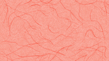 太い繊維の入った和紙風の背景・テクスチャー素材　8K UHDサイズ　ピンク／赤／紅B