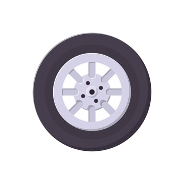 recommend clip art: Wheel Flat Illustration. Clean Icon Design Element on Isolated White Background