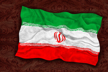 National flag  of Iran. Background  with flag  of Iran