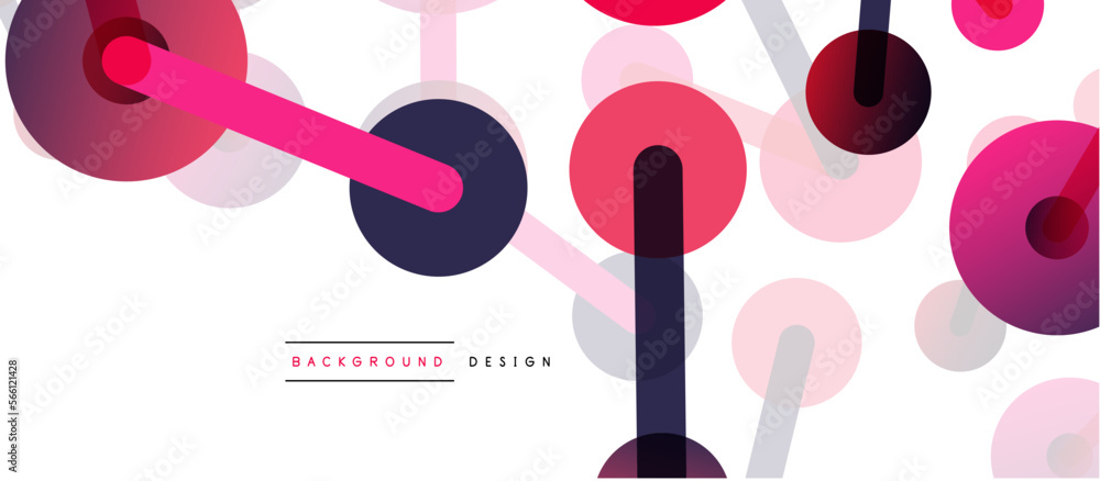 Poster Network concept abstract background. Dots connection. Big data idea. Business template for wallpaper, banner, background or landing