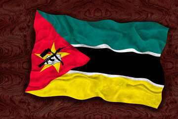 National flag  of Mozambique. Background  with flag  of Mozambique