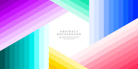 Colorful abstract hexagonal lines background.