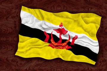 National flag of Brunei. Background  with flag  of Brunei