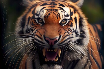 angry tiger with Generative AI