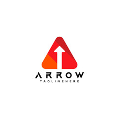 Fototapeta premium Arrow with Arrowhead for Archer Archery Outdoor Apparel Gear Hunter logo design with gradient color