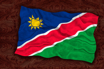 National flag of Namibia. Background  with flag of Namibia.