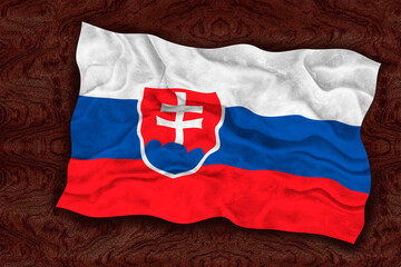 National flag of Slovakia. Background  with flag of Slovakia.