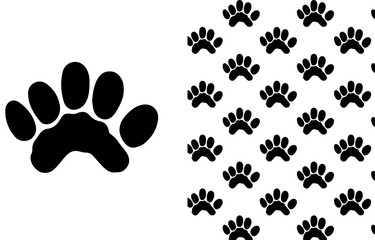 dog footprint, animal print