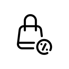 shopping bag line icon