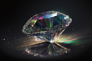 sparkling diamond with Generative AI
