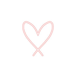 love heart icon pink. love logo heart, clipart love heart. Line art love