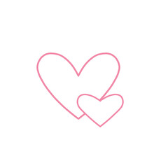 love heart icon pink. love logo heart, clipart love heart. Line art love