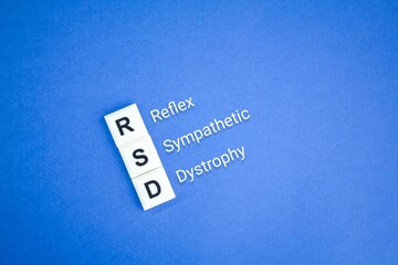 the letter RSD of the alphabet or the word Reflex Sympathetic Dystrophy. disease or medical concept