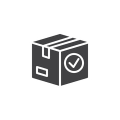 Parcel confirmed vector icon