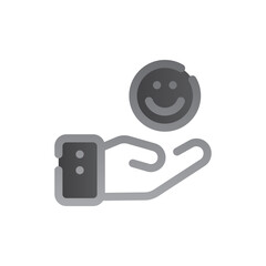 smile two tone gradient icon