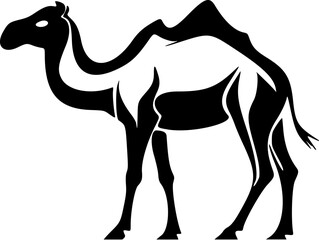 Give an elegant and classy look to your brand with a black and white camel logo.