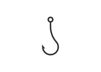 Fish hook icon. Vector concept illustration for design.