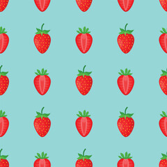 Seamless pattern of strawberry