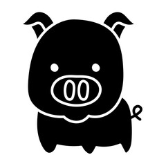 PIG glyph icon