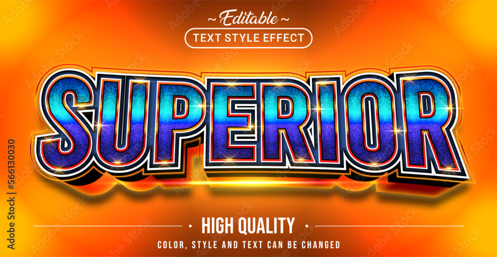 Poster Editable text style effect - Superior text style theme.