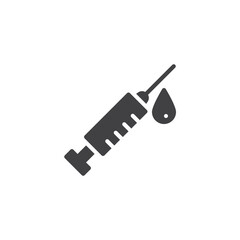Injection syringe vector icon