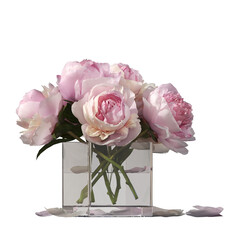 decorative flowers and plants for the interior,  isolated on transparent background, 3D illustration, cg render