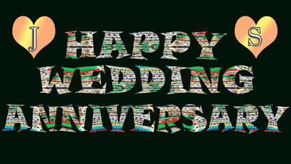 HAPPY WEDDING ANNIVERSARY WISHES TO J AND S