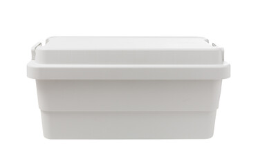 Plastic storage box Plastic container isolated on white