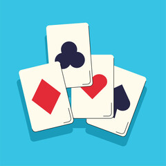 playing cards isolated vector illustration
