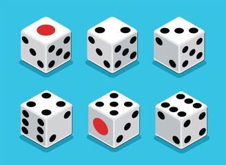 game dice casino gambling isolated vector illustration
