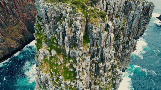 Cape Hauy Drone Wide Circle Pan View in Tasmania, Australia