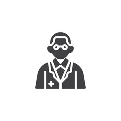 Pharmacist person vector icon