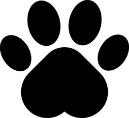 Dog paw print simple icon