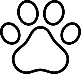 Dog paw print simple icon