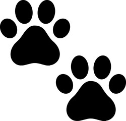 Dog paw print simple icon