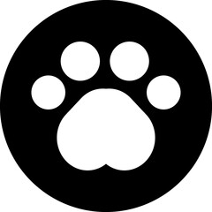 Dog paw print simple icon