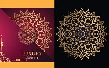 luxury ornamental mandala design background in gold color for yourself  