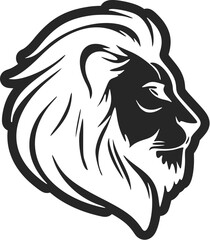 Enhance your business image with our black and white, modern lion head logo.