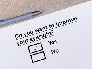 Questionnaire about eye