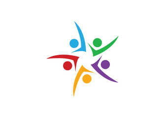 Community logo. Teamwork. Social logo. Partnership. Communication logo.