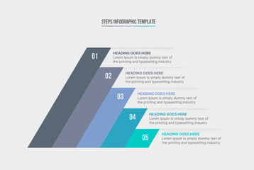 Triangle, pyramid chart infographic flat vector diagram for presentations	