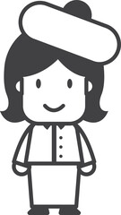 artist character illustration in minimal style