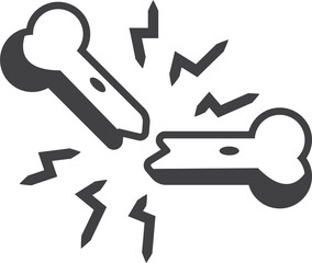 broken bones illustration in minimal style