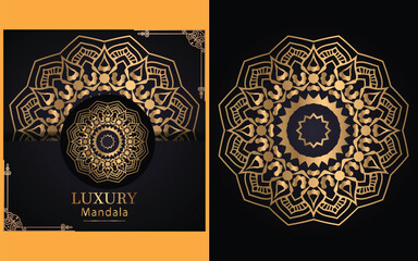 luxury ornamental mandala design background in gold color for yourself  