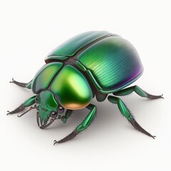 green june beetle with Generative AI - obrazy, fototapety, plakaty