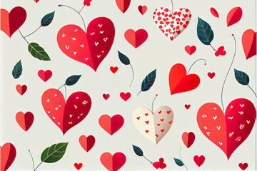 Beatiful heart wallpaper background. generative ai
